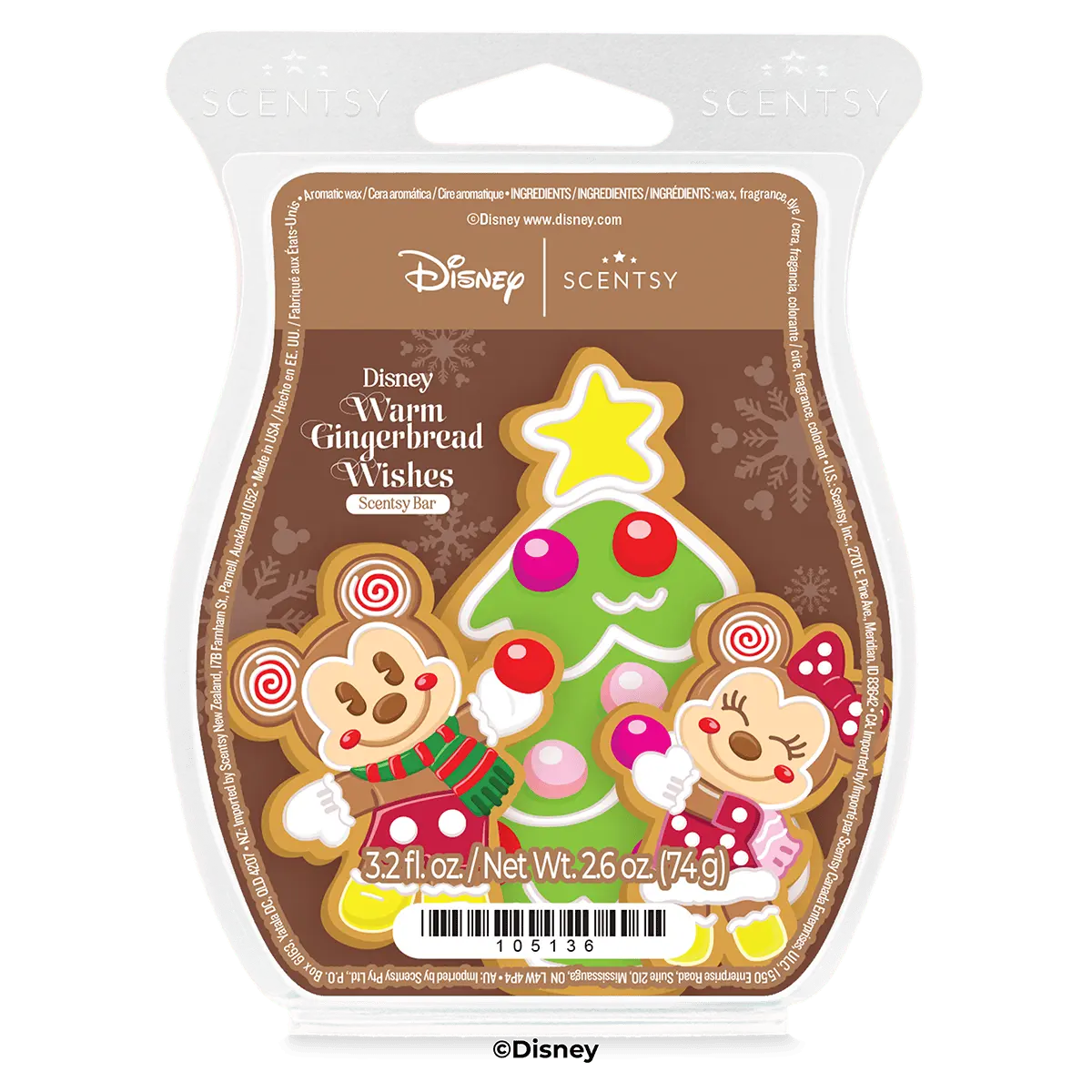 Disney Warm Gingerbread Wishes Scentsy Bar